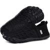 WateLves Barefoot Water Shoes Women Men Beach Breathable Walking Shoes Anti Slip Wide Toe Minimalist Zero Drop Sneakers for Travel Hiking Yoga(Black)