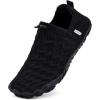 WateLves Barefoot Water Shoes Women Men Beach Breathable Walking Shoes Anti Slip Wide Toe Minimalist Zero Drop Sneakers for Travel Hiking Yoga(Black)