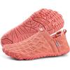 WateLves Barefoot Water Shoes Women Men Beach Breathable Walking Shoes Anti Slip Wide Toe Minimalist Zero Drop Sneakers for Travel Hiking Yoga(Orange)