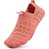 WateLves Barefoot Water Shoes Women Men Beach Breathable Walking Shoes Anti Slip Wide Toe Minimalist Zero Drop Sneakers for Travel Hiking Yoga(Orange)