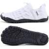 WateLves Barefoot Water Shoes Women Men Beach Breathable Walking Shoes Anti Slip Wide Toe Minimalist Zero Drop Sneakers for Travel Hiking Yoga(White/Grey)