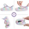 WateLves Wide Toddler Water Shoes Boys Girls Barefoot Shoes Lightweight Beach Swim Zero Drop Sole Summer Aqua Sandals(Rainbow Fish Scales)