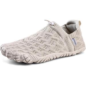 WateLves Barefoot Water Shoes Women Men Beach Breathable Walking Shoes Anti Slip Wide Toe Minimalist Zero Drop Sneakers for Travel Hiking Yoga(Apricot)
