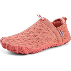WateLves Barefoot Water Shoes Women Men Beach Breathable Walking Shoes Anti Slip Wide Toe Minimalist Zero Drop Sneakers for Travel Hiking Yoga(Orange)