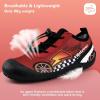 WateLves Wide Toddler Water Shoes Kids Barefoot Athletic Sneakers Girls Boys Quick Dry Aqua Socks for Beach Hiking Swim Kayak Sport Accessories, Camping Essentials(Red Car)