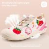 WateLves Wide Toddler Water Shoes Kids Barefoot Athletic Sneakers Girls Boys Quick Dry Aqua Socks for Beach Hiking Swim Kayak Sport Accessories, Camping Essentials(Strawberry)
