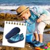 WateLves Wide Toddler Water Shoes Kids Barefoot Athletic Sneakers Girls Boys Quick Dry Aqua Socks for Beach Hiking Swim Kayak Sport Accessories, Camping Essentials(Blue Shark)