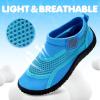 WateLves Kids Water Shoes Toddler Quick Dry Barefoot Shoes Girls Boys Aqua Athletic Sneakers for Beach Hiking Swim Kayak Sport Accessories, Camping Essentials(Blue)