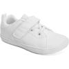 WateLves Toddler Little Kid Wide Barefoot The First Walking Shoes Girls Boys Leather Uniform Dress Shoes Lightweight Splay Naturally Minimalist Sneakers (White, 31)