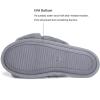 WateLves Women’s Cross Band Slide Slippers Soft Plush Furry House Shoes Non Slip Indoor Outdoor Slippers Cozy Open Toe Slip On(Iron Gray)