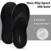 WateLves Girls Flip Flops Non-Slip Casual Thong Sandals Summer Sandal Shoes for Beach Swim Pool (Little Kid/Big Kid)(Pu Black)