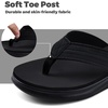 WateLves Girls Flip Flops Non-Slip Casual Thong Sandals Summer Sandal Shoes for Beach Swim Pool (Little Kid/Big Kid)(Pu Black)