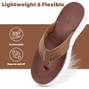 WateLves Girls Flip Flops Non-Slip Casual Thong Sandals Summer Sandal Shoes for Beach Swim Pool (Little Kid/Big Kid)(Pu Brown)