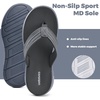 WateLves Girls Flip Flops Non-Slip Casual Thong Sandals Summer Sandal Shoes for Beach Swim Pool (Little Kid/Big Kid)(Pu Grey)