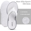 WateLves Girls Flip Flops Non-Slip Casual Thong Sandals Summer Sandal Shoes for Beach Swim Pool (Little Kid/Big Kid)(Pu White)