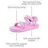 WateLves Kids Sandals Boys Girls Lightweight Non-slip Athletic Sandals with Adjustable Webbing for Hiking Walking Beach Water Sports(Pink)