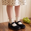 WateLves Toddler Girls Wide Ballet Flats Little Kids Mary Jane Dress Shoes | Little Girls Kids Ballerina Flats Bow Princess Shoes for Wedding Party Church School Uniform with Hook and Loop(Black Velvet)