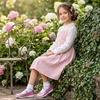WateLves Toddler Girls Wide Ballet Flats Little Kids Mary Jane Dress Shoes | Little Girls Kids Ballerina Flats Bow Princess Shoes for Wedding Party Church School Uniform with Hook and Loop(Sparkle Pink Patent)