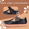 WateLves Toddler Little Girls Mary Jane Wide Dress Shoes Ballet Flats for Party School Wedding(Black)