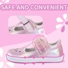 WateLves Toddler Little Girls Mary Jane Wide Dress Shoes Ballet Flats for Party School Wedding(Pink)