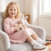 WateLves Toddler Little Girls Mary Jane Wide Dress Shoes Ballet Flats for Party School Wedding(White)