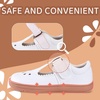 WateLves Toddler Little Girls Mary Jane Wide Dress Shoes Ballet Flats for Party School Wedding(White)
