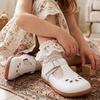 WateLves Toddler Little Girls Mary Jane Wide Dress Shoes Ballet Flats for Party School Wedding(White)
