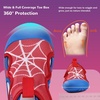WateLves Toddler Wide Barefoot Water Shoes Kids Quick Dry Beach Shoes Girls Boys Non-Slip Aqua Athletic Sneakers for Hiking Swim Kayak Sport Accessories, Camping Essentials(Red Blue)