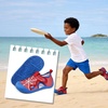 WateLves Toddler Wide Barefoot Water Shoes Kids Quick Dry Beach Shoes Girls Boys Non-Slip Aqua Athletic Sneakers for Hiking Swim Kayak Sport Accessories, Camping Essentials(Red Blue)