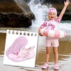 WateLves Toddler Wide Barefoot Water Shoes Kids Quick Dry Beach Shoes Girls Boys Non-Slip Aqua Athletic Sneakers for Hiking Swim Kayak Sport Accessories, Camping Essentials(Pink Axolotl)