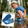WateLves Toddler Wide Barefoot Water Shoes Kids Quick Dry Beach Shoes Girls Boys Non-Slip Aqua Athletic Sneakers for Hiking Swim Kayak Sport Accessories, Camping Essentials(Gradient Blue)