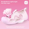 WateLves Toddler Wide Barefoot Water Shoes Kids Quick Dry Beach Shoes Girls Boys Non-Slip Aqua Athletic Sneakers for Hiking Swim Kayak Sport Accessories, Camping Essentials(Pink Axolotl)