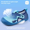 WateLves Toddler Wide Barefoot Water Shoes Kids Quick Dry Beach Shoes Girls Boys Non-Slip Aqua Athletic Sneakers for Hiking Swim Kayak Sport Accessories, Camping Essentials(Gradient Blue)