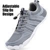WateLves Water Shoes Men Women Barefoot Beach Aqua Socks Wide Swim Outdoor Walking Breathable Anti Slip Pool Shoes for Hiking Kayaking Diving Surfing(A-grey)