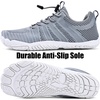 WateLves Water Shoes Men Women Barefoot Beach Aqua Socks Wide Swim Outdoor Walking Breathable Anti Slip Pool Shoes for Hiking Kayaking Diving Surfing(A-grey)