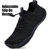 WateLves Water Shoes Men Women Barefoot Beach Aqua Socks Wide Swim Outdoor Walking Breathable Anti Slip Pool Shoes for Hiking Kayaking Diving Surfing(A-black)