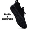 WateLves Water Shoes Men Women Barefoot Beach Aqua Socks Wide Swim Outdoor Walking Breathable Anti Slip Pool Shoes for Hiking Kayaking Diving Surfing(A-black)