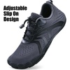 WateLves Water Shoes Men Women Barefoot Beach Aqua Socks Wide Swim Outdoor Walking Breathable Anti Slip Pool Shoes for Hiking Kayaking Diving Surfing(B-dark Grey)
