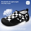 WateLves Wide Toddler Water Shoes Kids Quick Dry Barefoot Shoes Girls Boys Aqua Athletic Sneakers for Beach Hiking Swim Kayak Sport Accessories, Camping Essentials(Black/White)