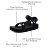 WateLves Womens-Sport-Sandals Hiking Sandals with-Arch-Support Webbing-Outdoor-Beach-Water-Sandals for Travel-Walking-Trekking-Camping(Thicken-black)