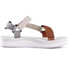 WateLves Womens-Sport-Sandals Hiking Sandals with-Arch-Support Webbing-Outdoor-Beach-Water-Sandals for Travel-Walking-Trekking-Camping(Thicken-rice Brown)