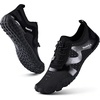Water Shoes for Men Barefoot Quick-Dry Aqua Sock Outdoor Athletic Sport Shoes for Kayaking, Boating, Hiking, Surfing, Walking(A-all Black)