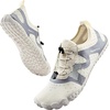 Water Shoes for Men Barefoot Quick-Dry Aqua Sock Outdoor Athletic Sport Shoes for Kayaking, Boating, Hiking, Surfing, Walking(A-beige/Grey)
