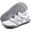 Water Shoes for Men Barefoot Quick-Dry Aqua Sock Outdoor Athletic Sport Shoes for Kayaking, Boating, Hiking, Surfing, Walking(A-white/Grey)