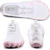 Water Shoes for Men Barefoot Quick-Dry Aqua Sock Outdoor Athletic Sport Shoes for Kayaking, Boating, Hiking, Surfing, Walking(A-white/Pink)