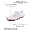 Water Shoes for Men Barefoot Quick-Dry Aqua Sock Outdoor Athletic Sport Shoes for Kayaking, Boating, Hiking, Surfing, Walking(A-white/Pink)