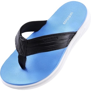 WateLves Girls Flip Flops Non-Slip Casual Thong Sandals Summer Sandal Shoes for Beach Swim Pool (Little Kid/Big Kid)(Pu Blue)