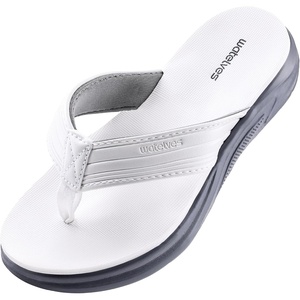 WateLves Girls Flip Flops Non-Slip Casual Thong Sandals Summer Sandal Shoes for Beach Swim Pool (Little Kid/Big Kid)(Pu White)