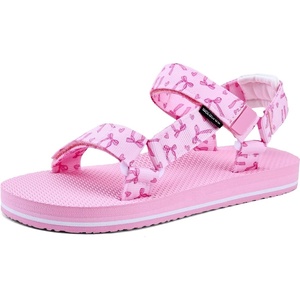 WateLves Kids Sandals Boys Girls Lightweight Non-slip Athletic Sandals with Adjustable Webbing for Hiking Walking Beach Water Sports(Pink)