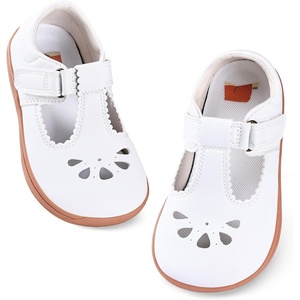 WateLves Toddler Little Girls Mary Jane Wide Dress Shoes Ballet Flats for Party School Wedding(White)